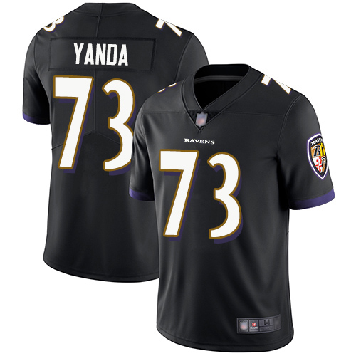 Baltimore Ravens Limited Black Men Marshal Yanda Alternate Jersey NFL Football 73 Vapor Untouchable